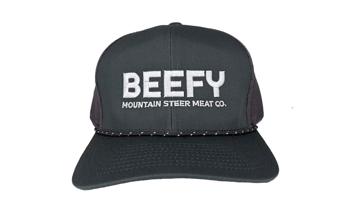 "Beefy" Mountain Steer Meat Co. Hat - Grey & White